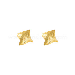304ステンレススチールのテクスチャリング  ゴールドカラー  正方形  20mm&nbsp;WG1EF78-02