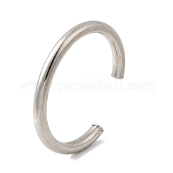 304ステンレススチール製カフバングル メンズ レディース  ステンレス鋼色  内径：2-3/8x2インチ（6x5.2cm）&nbsp;LS-BJEW-Q042-06P