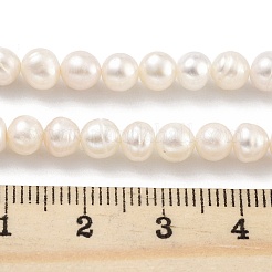 天然養殖淡水パールビーズ連売り  ポテト  ナバホホワイト  4~5mm  穴：0.6mm  約43~44個/連  7.09インチ（18cm）&nbsp;PEAR-C003-17A