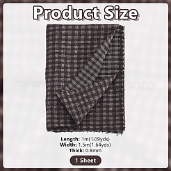 ウールと繊維の生地  衣料品用  タータン模様  ココナッツブラウン  1000x1500x0.8mm&nbsp;DIY-WH0759-12A