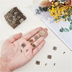 鉄製蝶番50袋  ネジ付き  木箱アクセサリー  アンティークブロンズ  12x13.5x2.5mm  穴：2.5mm&nbsp;FIND-GF0009-81AB