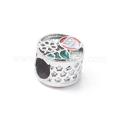 合金ラインストーンのヨーロッパのビーズ  大穴ビーズ  クリスマステーマ  サンタクロース  10.5x8mm  穴：5mm&nbsp;MPDL-Q213-14AS