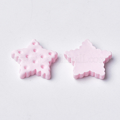 樹脂カボション  スタービスケット  ピンク  20~21x21~22x4mm&nbsp;X-CRES-Q206-03B