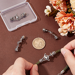 316サージカルステンレススチールロープ＆アンカーマンテル  アンティークシルバー  クラスプ：37x16x8mm  穴：5mm  4セット /箱&nbsp;STAS-UN0002-15AS
