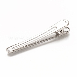アイアン製ダッカールクリップパーツ  作るDIYのヘアアクセサリー  プラチナ  69x14x11mm&nbsp;X-IFIN-L037-009P