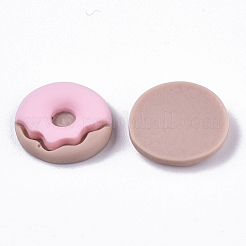 オペーク樹脂カボション  模造食品  ドーナツ  ピンク  15x17x4.5mm&nbsp;CRES-N022-72