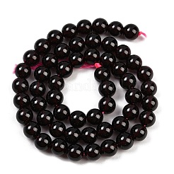 モザンビーク輸入天然グレード aaaa ガーネット ラウンド ビーズ 連売り  7~8mm  穴：1mm  約56個/連  15.75インチ（40cm）&nbsp;G-E300-AAAA-8mm