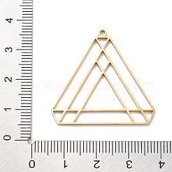 304ステンレスペンダント  レーザー切断  トライアングルチャーム  ゴールドカラー  31.5x32.5x1mm  穴：1.5mm&nbsp;STAS-U030-06G