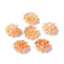 合成シェル染色ビーズ  花  ミックスカラー  17.5x9mm  穴：1.5mm&nbsp;SHEL-C006-01
