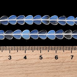 オパールビーズ連売り  ハート  6x6x2mm  穴：0.7mm  約65~72個/連  13.39''（34cm）〜15.35''（39cm）&nbsp;G-A272-A01-17