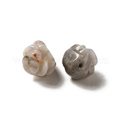 天然クレイジーレース瑪瑙彫刻花散らしビーズ  ローズ  8.5~10x10x10.5mm  穴：1mm&nbsp;G-O156-B-23