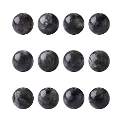 天然ラブラドライトの丸いビーズ  12mm  穴：1mm  30個/セット&nbsp;G-FW0001-02