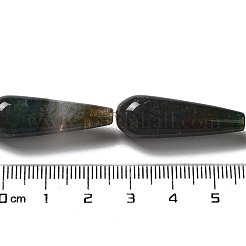 天然石インディアン瑪瑙ビーズ連売り  ティアドロップ  30~30.5x10~10.5mm  穴：1.4mm  約6個/連  7.13~7.20インチ（18.1~18.3cm）&nbsp;G-P528-H06-01