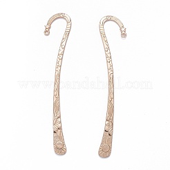 合金のブックマーク  ライトゴールド  122x24x2mm  穴：2mm&nbsp;PALLOY-E391-02LG
