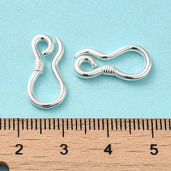 925スターリングシルバーピアスフック  ループ付きイヤリングワイヤー  s925スタンプあり  銀  15ゲージ  17.5x9x2mm  穴：2mm  ピン：1.5mm&nbsp;STER-K174-16S