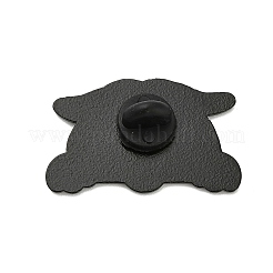 犬用エナメルピン  バックパック用合金ラペルピンバック  ブラック  21.5x35mm&nbsp;JEWB-I048-02EB-03