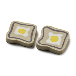 手作り樹脂粘土ビーズ  穴がない  パン  淡い茶色  9.5x10x1.5mm  約2500個/500g&nbsp;CLAY-P003-12B