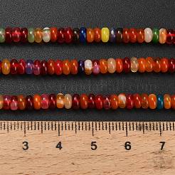 天然石瑪瑙ビーズ連売り  染め＆加熱  ロンデル  4x1.5mm  穴：0.7mm  約155個/連  14.96''（38センチメートル）&nbsp;G-L635-A01-4x2mm-03