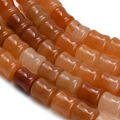 天然石レッドアベンチュリンビーズ連売り  竹の棒  9.5~10x8~8.5mm  穴：1mm  約42~43個/連  14.96''~15.06''（38~38.25センチメートル）&nbsp;GG-CBA792A-E01-8x9mm