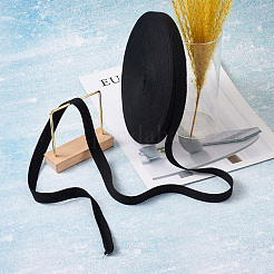 綿綿ツイルテープリボン  ヘリンボーンリボン  家の装飾のため  装飾用ラッピングギフトとDIY工芸品  ブラック  5/8インチ（15mm）&nbsp;OCOR-CD0001-01A
