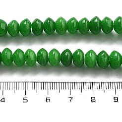 天然の天然翡翠ビーズ連売りを染めた  ソーサービーズ  ライムグリーン  8x5mm  穴：0.6mm  約40個/連  7.76''（19.7センチメートル）&nbsp;G-P559-A16-01