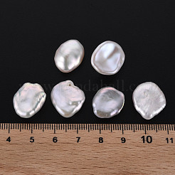 ナチュラルケシパールビーズ  養殖淡水パール  穴なし/ドリルなし  ナゲット  貝殻色  14~18x11.5~15.5x4.5~8mm&nbsp;PEAR-N020-S02