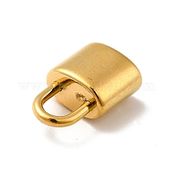 イオンプレーティング（IP）304ステンレスペンダント  南京錠チャーム  18KGP本金メッキ  13x8x5mm  穴：4.5x3mm&nbsp;STAS-E176-10G