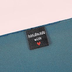 織られた縫製ラベル  布ラベル  縫製用  編み物  工芸  愛を込めて手作りの言葉  ミックスカラー  20x20x0.7mm  3色  60個/カラー  180個/箱&nbsp;FIND-FG0001-04