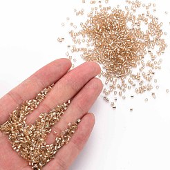 ガラス竹ビーズ  銀並ぶ  ミスティローズ  1.8~2.2x1.8~2mm  穴：0.8~0.9mm  約15000個/ポンド&nbsp;SEED-S032-08A-39A
