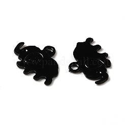 スプレー塗装された201ステンレススチールチャーム  象のチャーム  ブラック  9x12x0.5mm  穴：1.2mm&nbsp;STAS-I672-03A