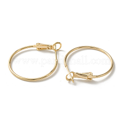真鍮製フープピアス  ゴールドカラー  29.5x25x5.5mm  ピン：0.6mm&nbsp;KK-WH0054-35B