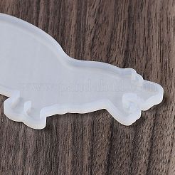 漫画動物のブックマークシリコン型  エポキシ樹脂工芸品作り  ホワイト  カバ  58x103x3.8mm&nbsp;LS-SIMO-S001-03C