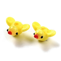 手作りランプワークビーズ  アヒル  きいろ  16~22x20~22x7~12mm  穴：1.2~2mm&nbsp;LAMP-I024-46A