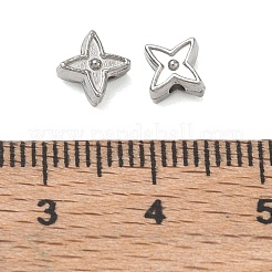 304ステンレススチールビーズ  スター  ステンレス鋼色  5x5x3.5mm  穴：1.3mm&nbsp;SA-CBA740F-03P