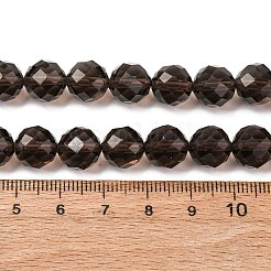 天然氷オブシディアンビーズ連売り  ラウンド  多面カット  10mm  穴：1.2mm  約20個/連  7.76''（19.7センチメートル）&nbsp;G-S345-10mm-38