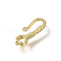 真鍮製のフック  ラックめっき  ゴールドカラー  12x5x1.6mm  穴：2mm&nbsp;KK-CBA0DF0-19E-G