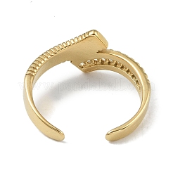 女性用304ステンレススチールオープンカフリング  18KGP本金メッキ  10.5mm  調整可能&nbsp;RJEW-U001-04G