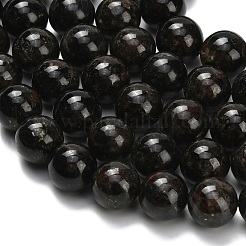 天然藍閃石ビーズ連売り  ラウンド  12mm  穴：1mm  約32個/連  15.35インチ（39cm）&nbsp;G-L642-B03-12mm
