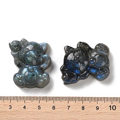 天然石ラブラドライトカボション  招き猫  34x29.5~30.5x12~13.5mm&nbsp;G-I368-B09