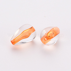透明なアクリルビーズ  ティアドロップ  オレンジ  14.5x9.5mm  穴：1.6mm  約600個/500g&nbsp;TACR-S154-26A-84