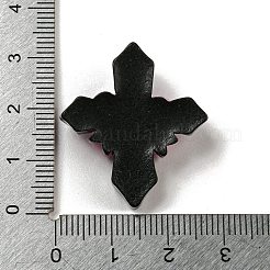 ハロウィーンテーマの不透明樹脂デコデンカボション  頭蓋骨と交差  30x26.5x8mm&nbsp;RESI-E057-01E