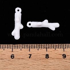 オペークアクリルパーツ  ブランチ  ホワイト  20x6.5x4mm  穴：0.9~1.2mm  約1150個/500g&nbsp;OACR-N137-53