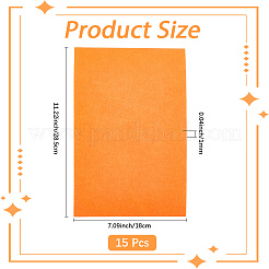 フェルト不織布15枚  DIYクラフト用品  長方形  オレンジ  285x180x1mm&nbsp;DIY-SP0003-93N