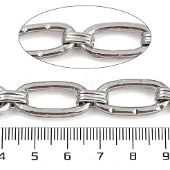 変色しない304ステンレススチールリンクチェーン  溶接されていない  ステンレス鋼色  24x12x3mm&nbsp;CHS-A013-04P-01
