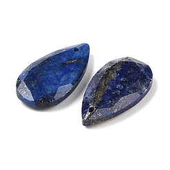 天然石ラピスラズリペンダント  ファセットティアドロップチャーム  24.5x13x4mm  穴：1mm&nbsp;G-M440-01C
