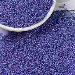 MIYUKIラウンドロカイユビーズ  日本製シードビーズ  （rr2270)ファンシーライニングアクアピンク  15/0  1.5mm  穴：0.7mm  約5555PCS /ボトル  10 G /ボトル&nbsp;SEED-JP0010-RR2270