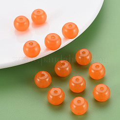模造ゼリーアクリルビーズ  バレル  ダークオレンジ  13x10.5mm  穴：2.5mm  約375個/500g&nbsp;MACR-S373-14-EA05