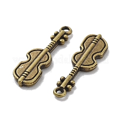 合金のチベット風チャーム  カドミウムフリー＆鉛フリー  バイオリン  アンティークブロンズ  26x7x2mm  穴：1.4mm  約833個/1000g&nbsp;FIND-G065-11AB