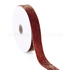 10ヤードのポリエステルベルベットリボン。  シルバーグリッターリボン  DIYのジュエリーには  暗赤色  1インチ（25~26mm）&nbsp;OCOR-TA0004-13E