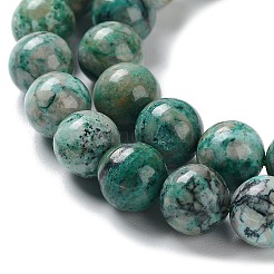 天然石クリソコラビーズ連売り  ラウンド  8mm  穴：0.6mm  約48~49個/連  15.59インチ（39.6cm）&nbsp;G-C093-A01-02